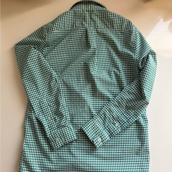 Vineyard Vines Green Gingham Boys Shirt - Picture 3 of 9